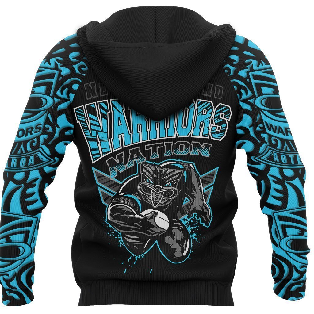New Zealand Warriors Hoodie Unique Style Blue PL177 - Amaze Style™-Apparel