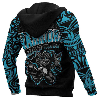 New Zealand Warriors Hoodie Unique Style Blue PL177 - Amaze Style™-Apparel