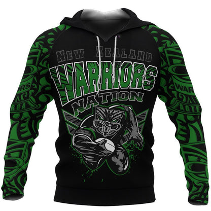 New Zealand Warriors Hoodie Unique Style Green PL179 - Amaze Style™-Apparel