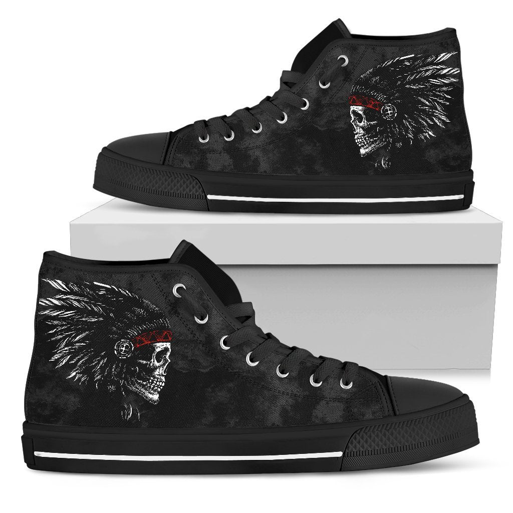 Native american skull pattern high top shoes  PL18032024 - Amaze Style™-