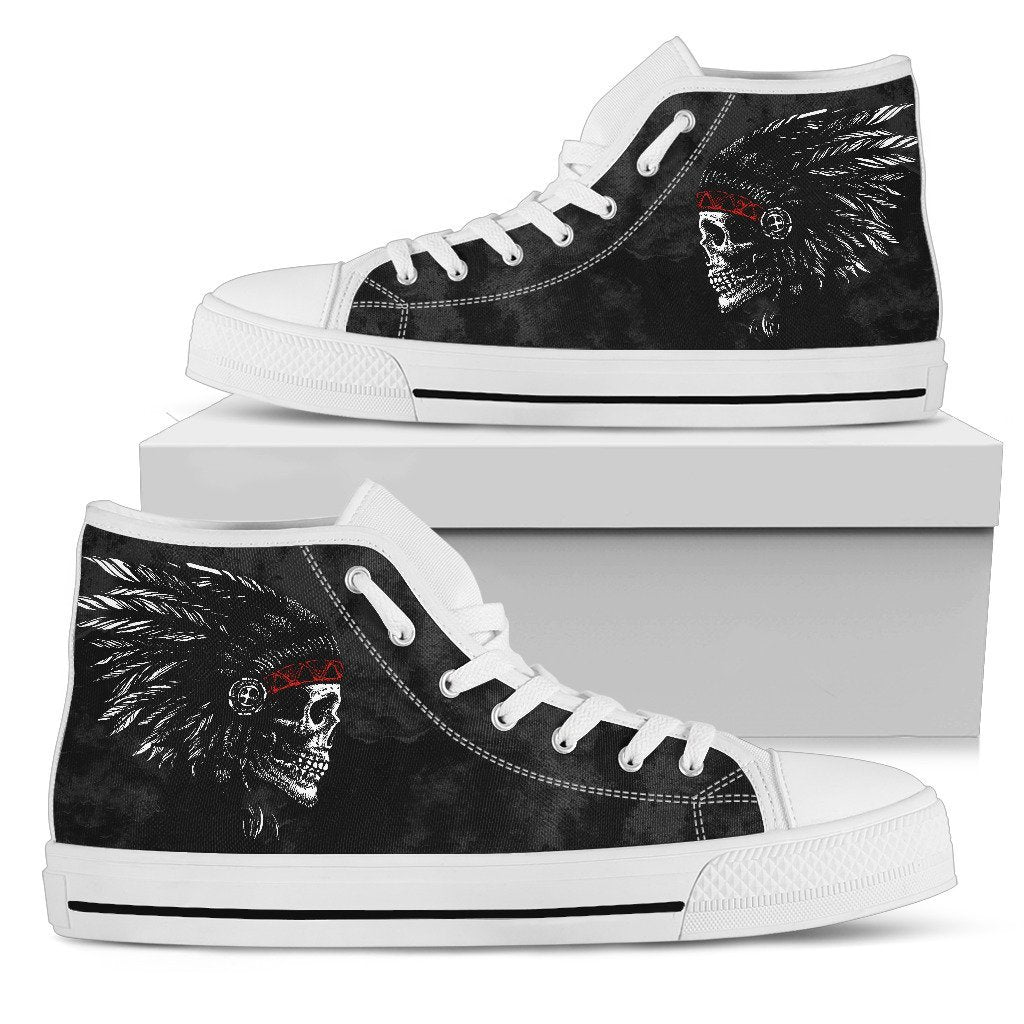 Native american skull pattern high top shoes  PL18032025 - Amaze Style™-