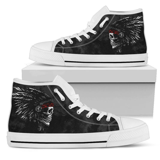 Native american skull pattern high top shoes  PL18032025 - Amaze Style™-