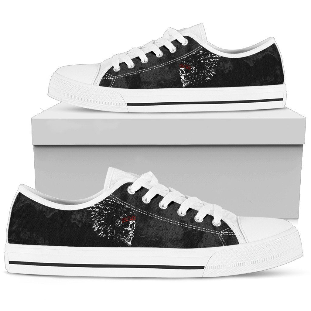 Native american skull low top shoes PL18032027 - Amaze Style™-