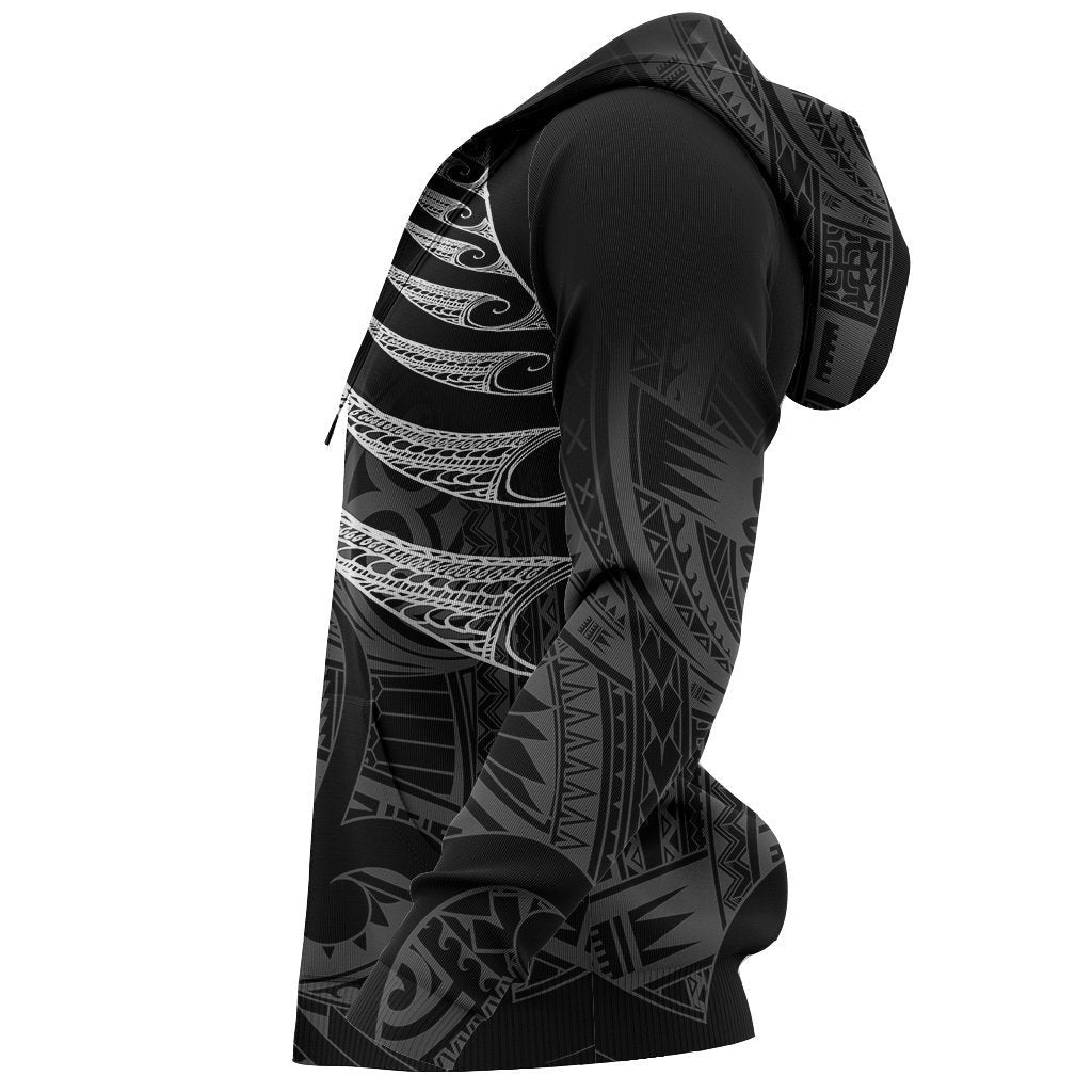 Maori Silver Fern Tattoo New Zealand Hoodie PL184 - Amaze Style™-Apparel