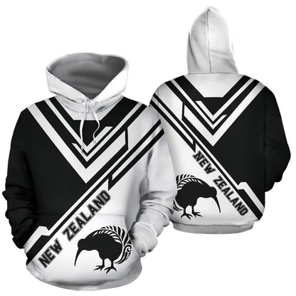 New Zealand Black All Over Hoodie - Drift PL185 - Amaze Style™-Apparel