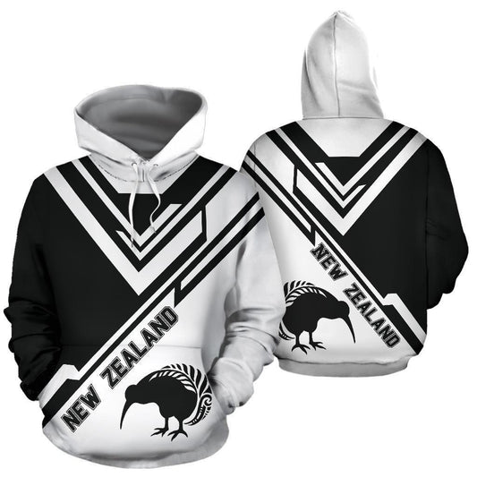 New Zealand Black All Over Hoodie - Drift PL185 - Amaze Style™-Apparel