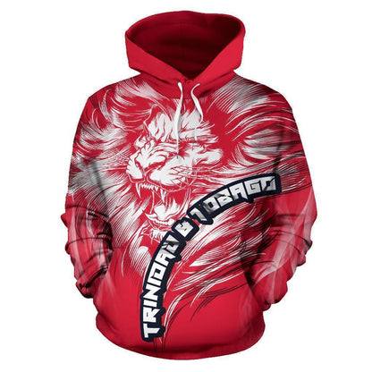 Trinidad and Tobago Lion Red Hoodie PL195 - Amaze Style™-Apparel