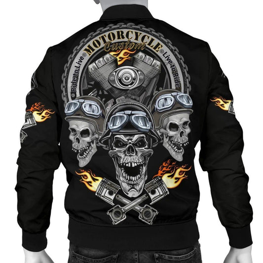 SKULL BOMBER JACKET PL239 - Amaze Style™-BOMBER JACKETS