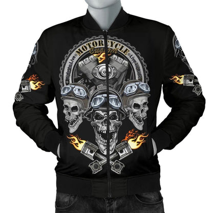 SKULL BOMBER JACKET PL239 - Amaze Style™-BOMBER JACKETS