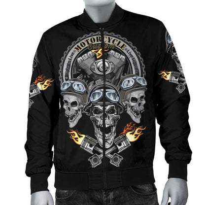 SKULL BOMBER JACKET PL239 - Amaze Style™-BOMBER JACKETS