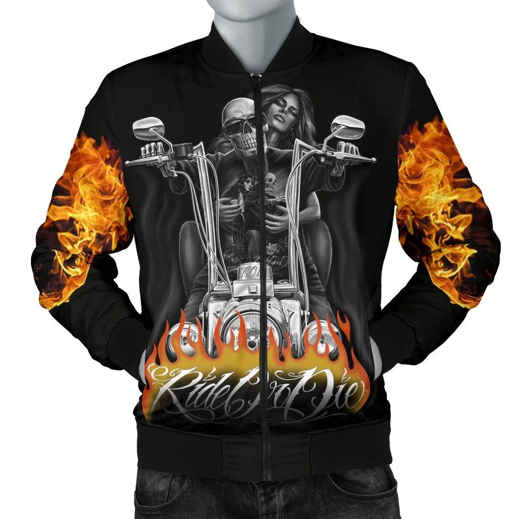 SKULL BOMBER JACKET PL240 - Amaze Style™-BOMBER JACKETS