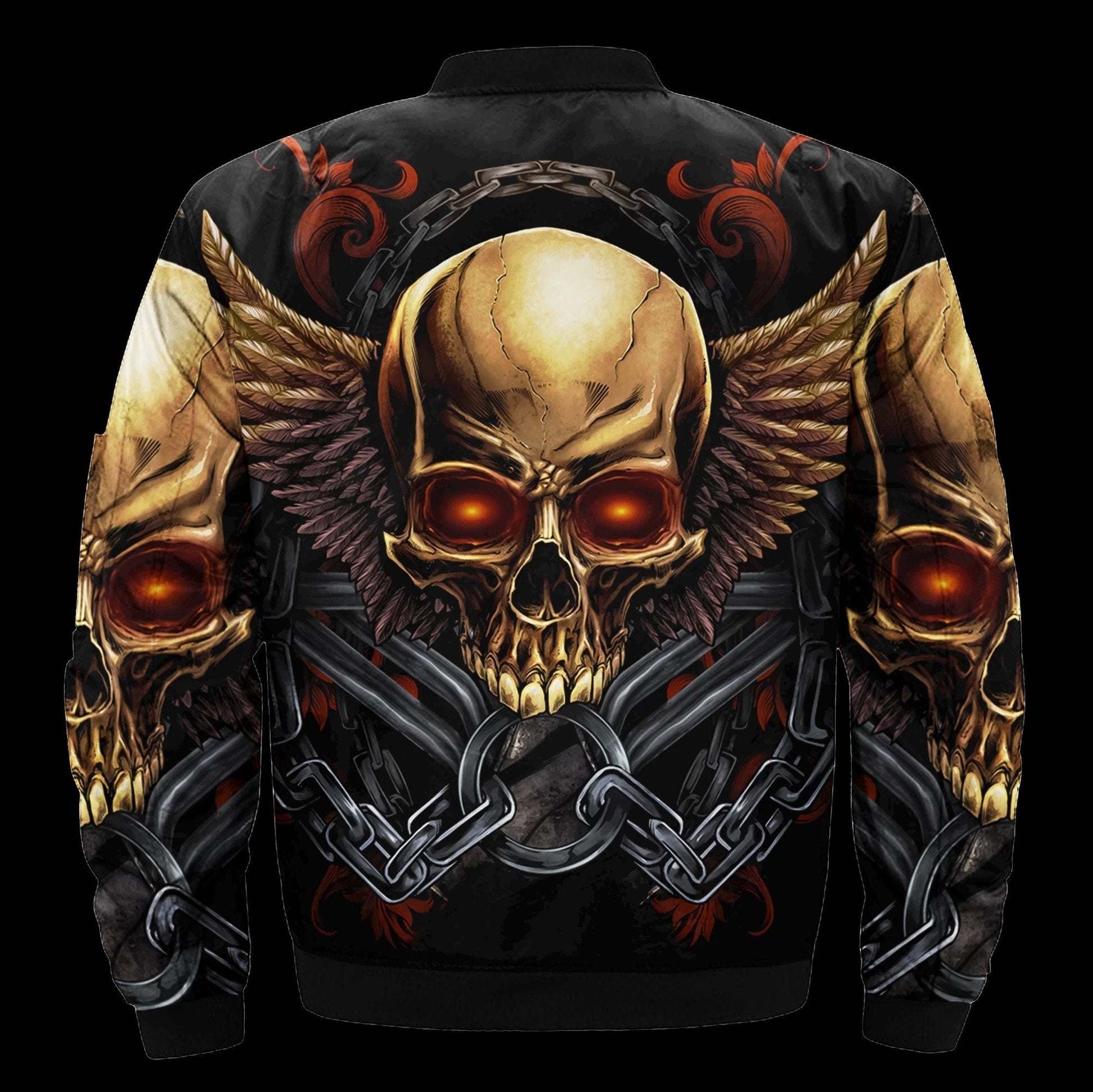 SKULL BOMBER JACKET PL242 - Amaze Style™-BOMBER JACKETS