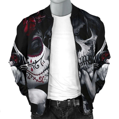 SKULL BOMBER JACKET PL244 - Amaze Style™-BOMBER JACKETS