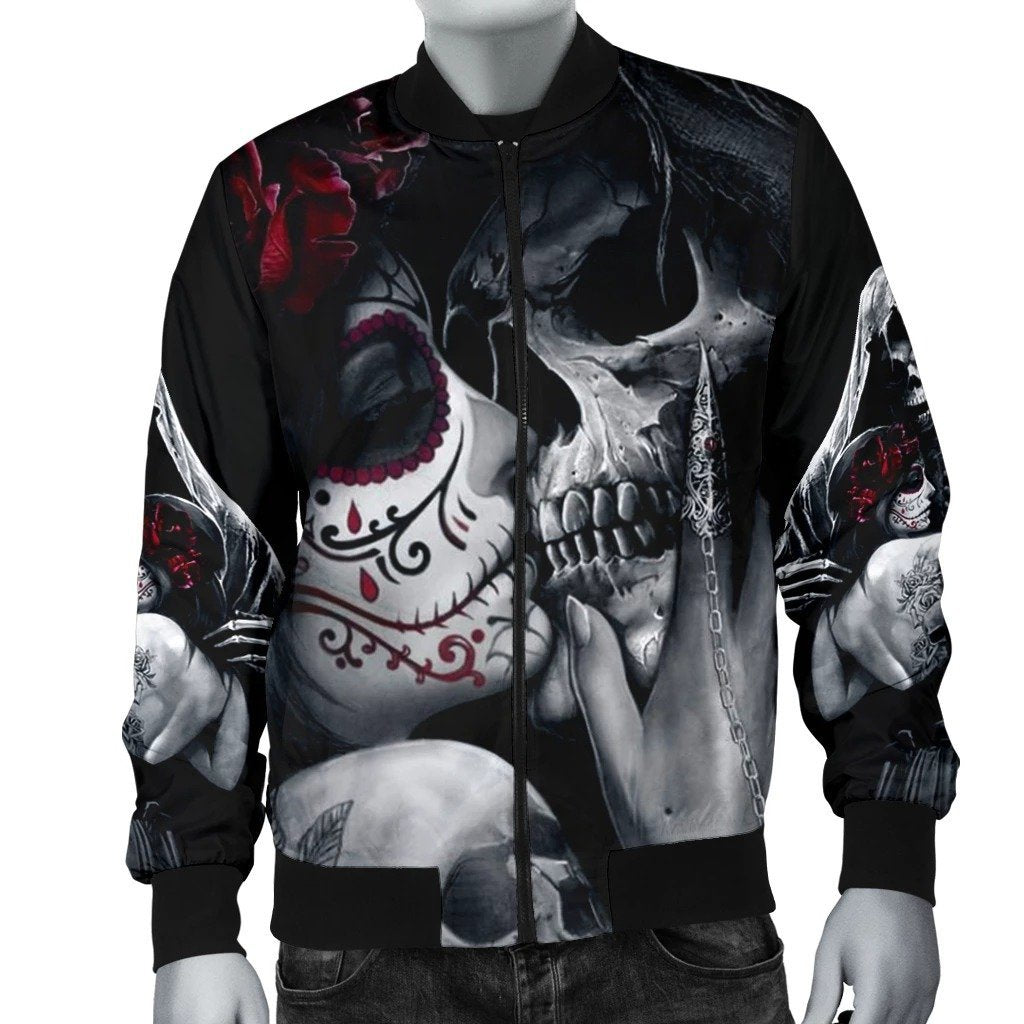 SKULL BOMBER JACKET PL244 - Amaze Style™-BOMBER JACKETS
