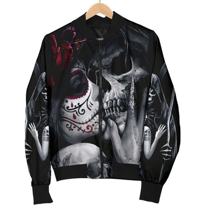 SKULL BOMBER JACKET PL244 - Amaze Style™-BOMBER JACKETS