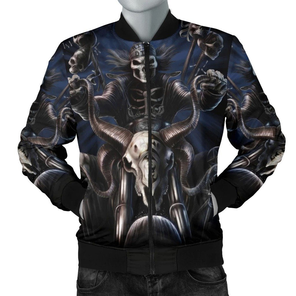 SKULL BOMBER JACKET PL245 - Amaze Style™-BOMBER JACKETS