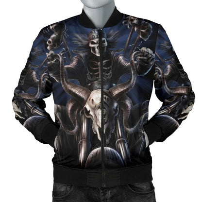 SKULL BOMBER JACKET PL245 - Amaze Style™-BOMBER JACKETS
