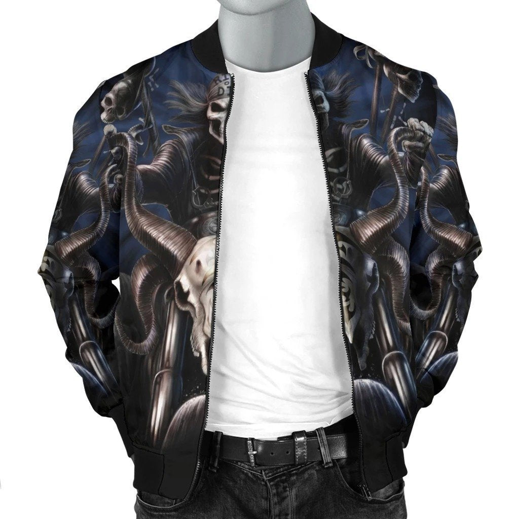 SKULL BOMBER JACKET PL245 - Amaze Style™-BOMBER JACKETS