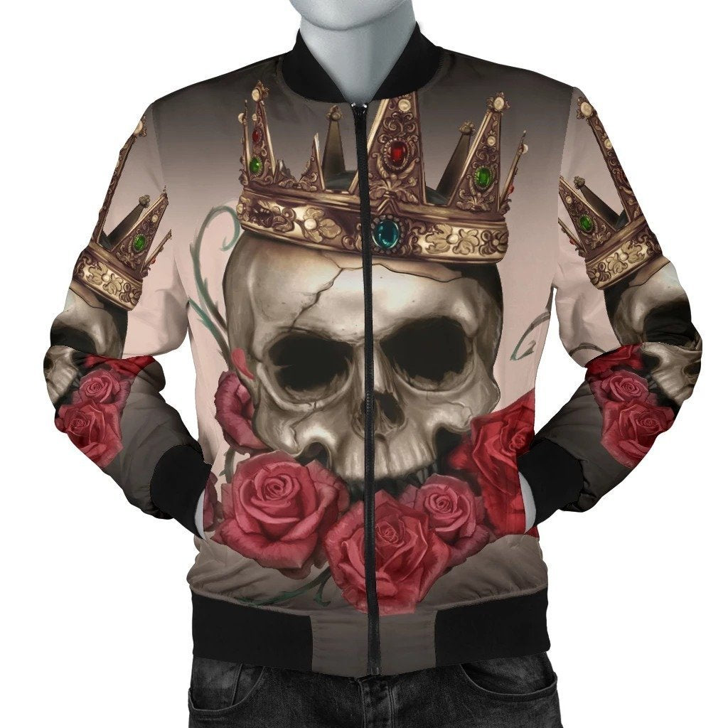 SKULL BOMBER JACKET PL248 - Amaze Style™-BOMBER JACKETS