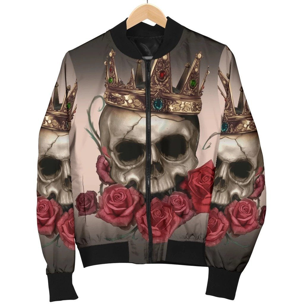 SKULL BOMBER JACKET PL248 - Amaze Style™-BOMBER JACKETS