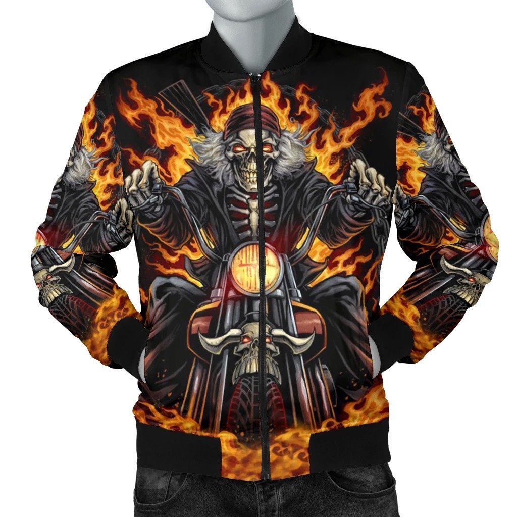 SKULL BOMBER JACKET PL249 - Amaze Style™-BOMBER JACKETS