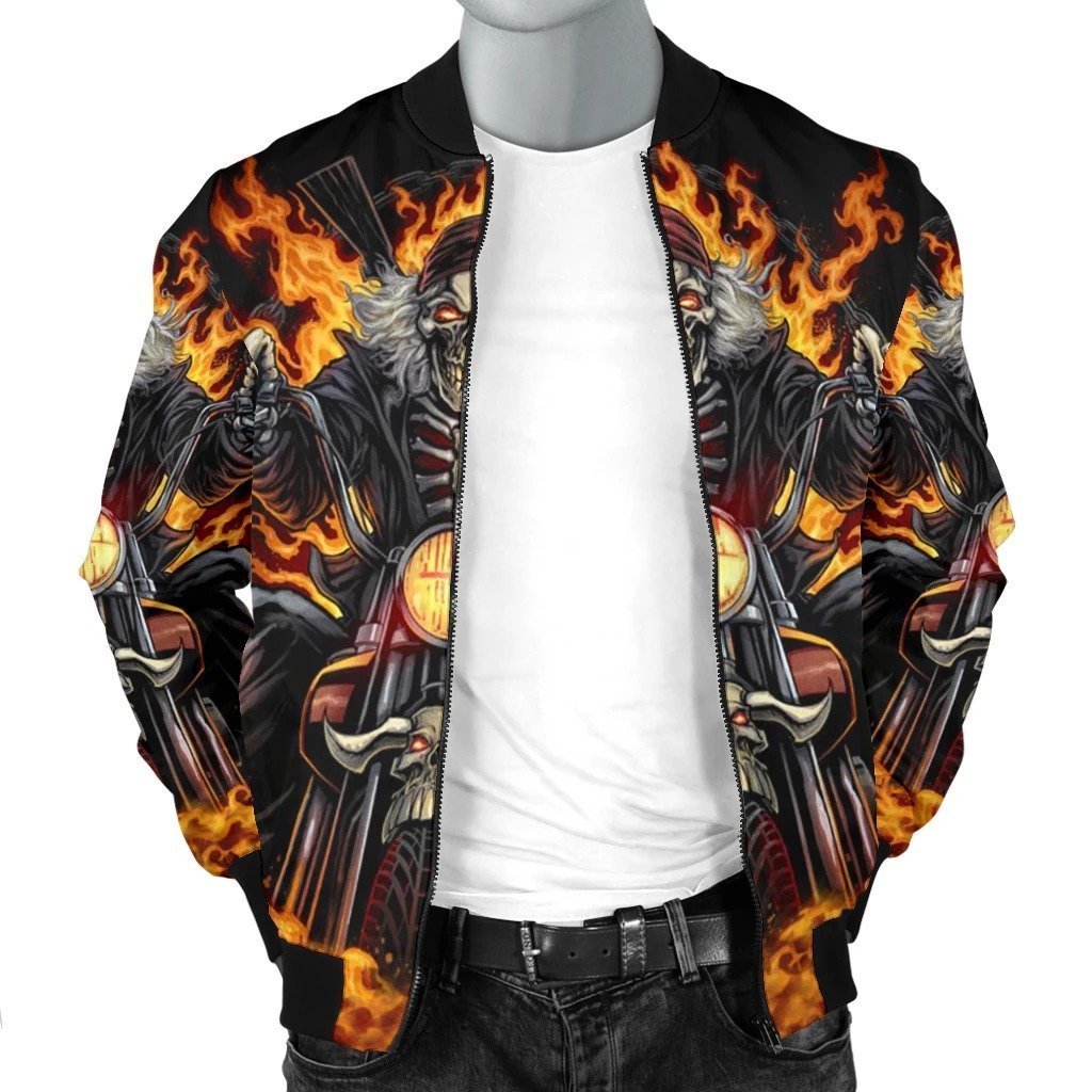 SKULL BOMBER JACKET PL249 - Amaze Style™-BOMBER JACKETS