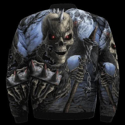 SKULL BOMBER JACKET PL263 - Amaze Style™-BOMBER JACKETS