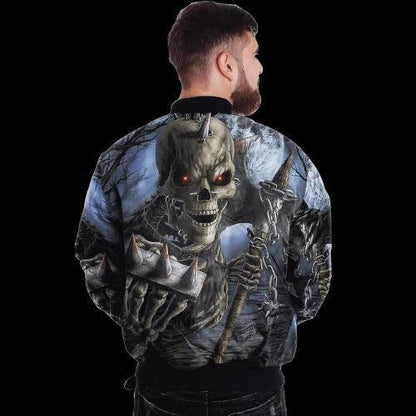 SKULL BOMBER JACKET PL263 - Amaze Style™-BOMBER JACKETS