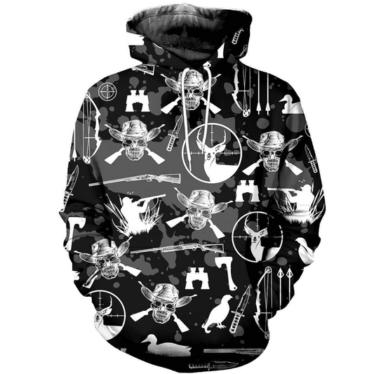 3D PRINTED HUNTING SKULL CLOTHES PL282 - Amaze Style™-Apparel