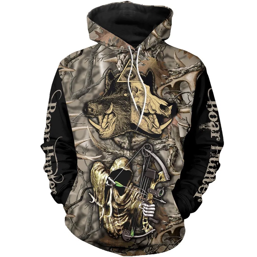 PL407 BOAR HUNTER 3D ALL OVER PRINTED SHIRTS FOR MEN AND WOMEN - Amaze Style™-Apparel