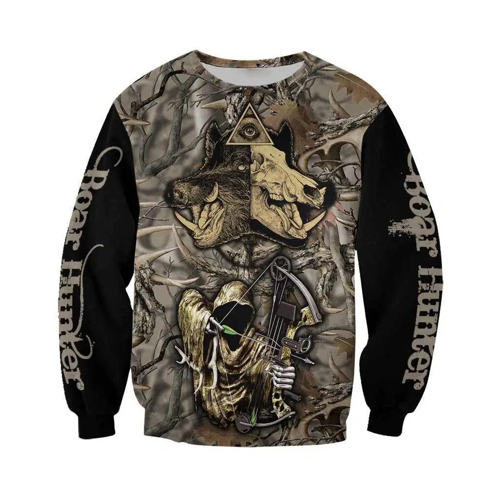 PL407 BOAR HUNTER 3D ALL OVER PRINTED SHIRTS FOR MEN AND WOMEN - Amaze Style™-Apparel