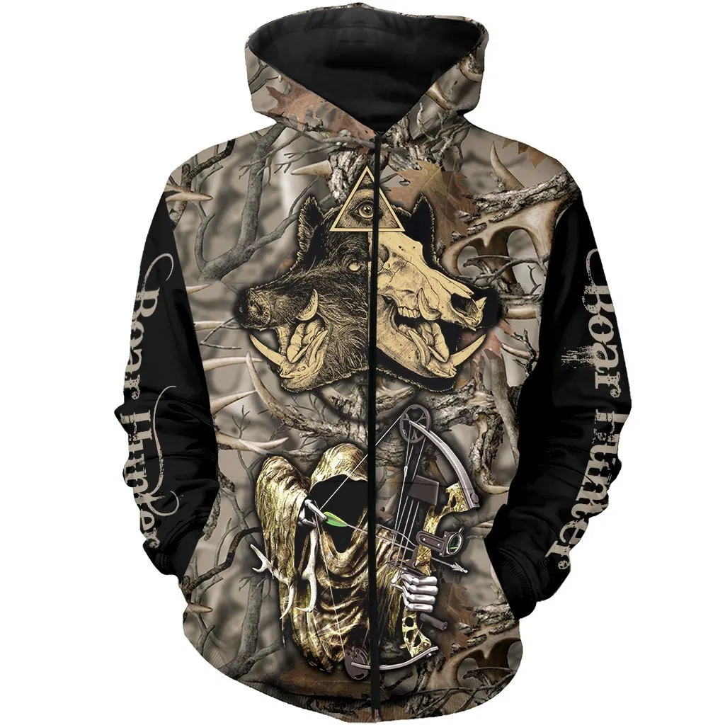 PL407 BOAR HUNTER 3D ALL OVER PRINTED SHIRTS FOR MEN AND WOMEN - Amaze Style™-Apparel