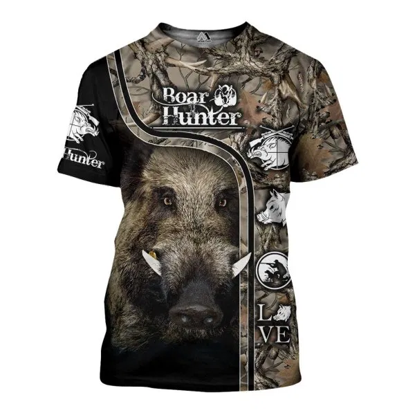PL409 LOVE BOAR 3D ALL OVER PRINTED SHIRTS FOR MEN AND WOMEN - Amaze Style™-Apparel