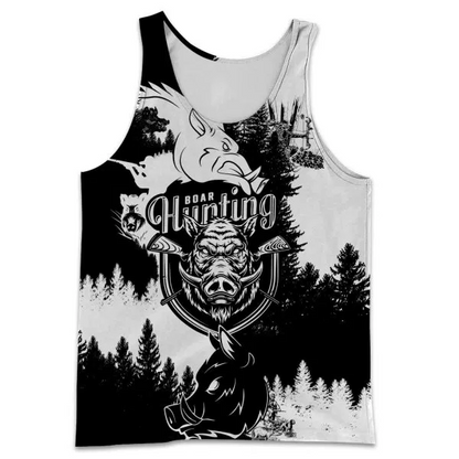 PL411 HUNTING BLACK AND WHITE 3D ALL OVER PRINTED SHIRTS FOR MEN AND WOMEN - Amaze Style™-Apparel