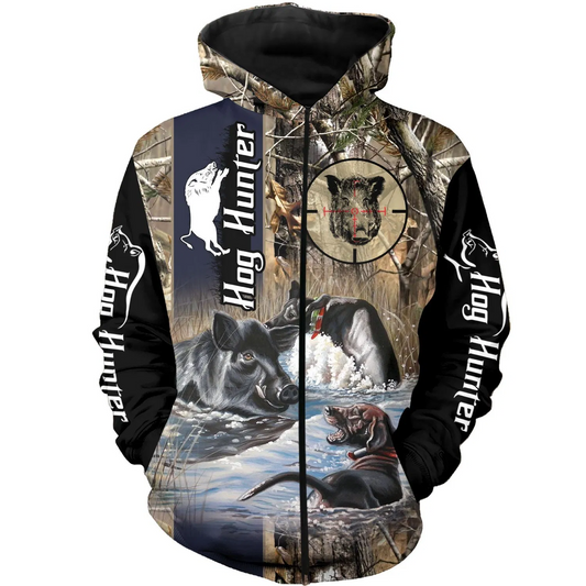 PL416 HOG HUNTER DOG 3D ALL OVER PRINTED SHIRTS - Amaze Style™-Apparel