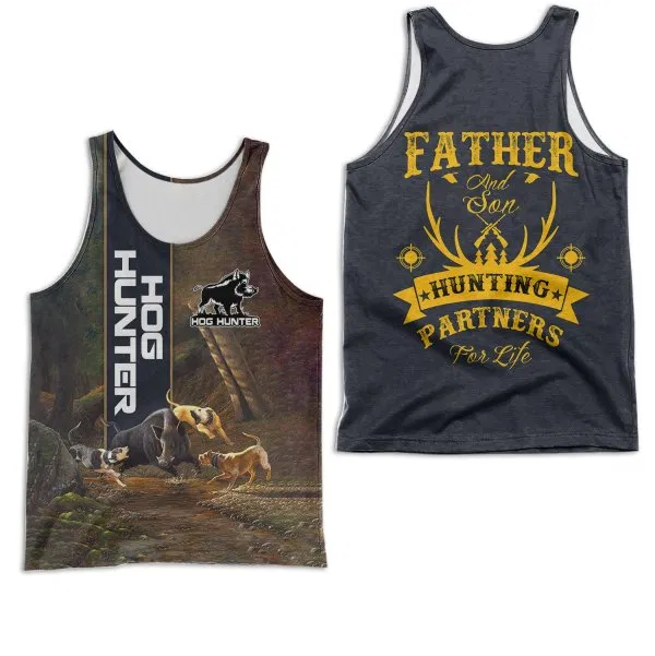 PL418 HOG HUNTER FATHER SON HUNTING PARNTERS 3D ALL OVER PRINTED SHIRTS - Amaze Style™-Apparel