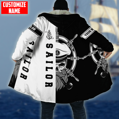 Skull Sailor on the Helm Custom name 3D printed winter shirts