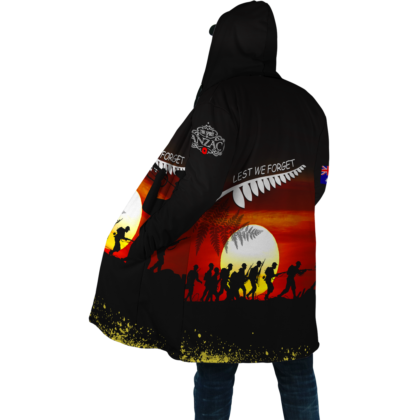 Premium Unisex Hoodie 3D All Over Printed Remember Them Anzac Day ML