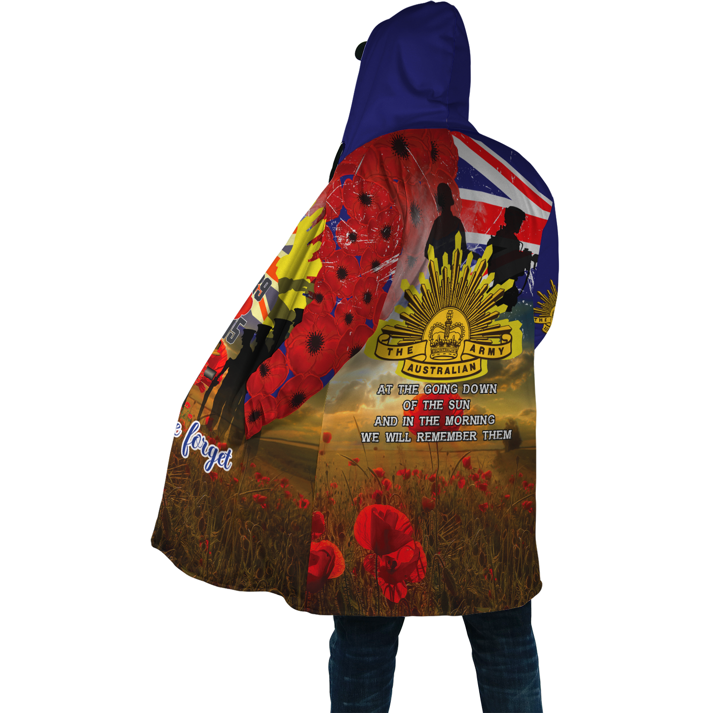 Premium Unisex Hoodie Remember Anzac Day ML