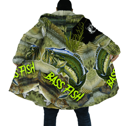 Bass fishing on skin 3D print fishing shirt for men and women