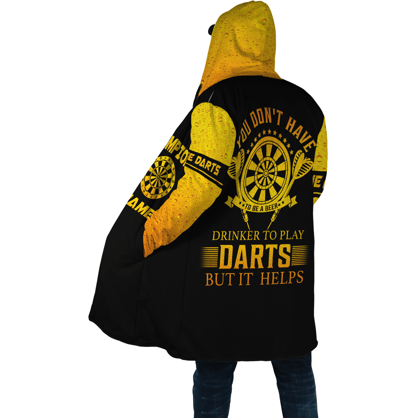 Darts Player No4 You Don't Have To Be A Beer 3D Printed Personalized Unisex Hoodie ML