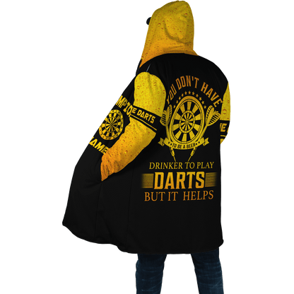 Darts Player No4 You Don't Have To Be A Beer 3D Printed Personalized Unisex Hoodie ML