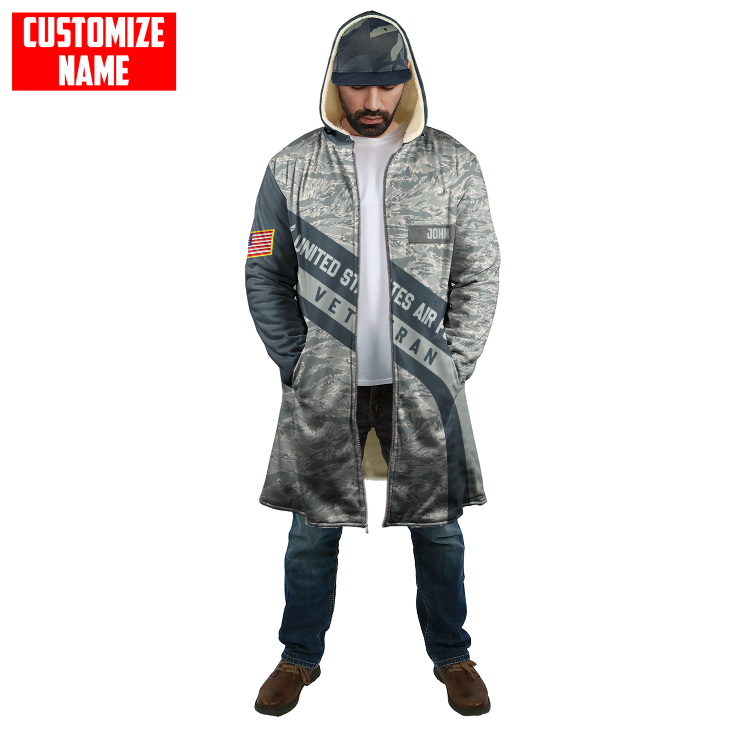 Premium Unique U.S Air Force Veteran Polo All Over Printed Personalized Shirt