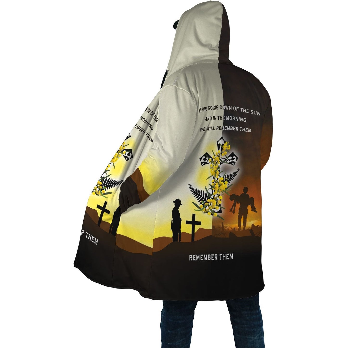 Premium Unisex Hoodie 3D All Over Printed Remember Them Anzac Day Kiwi And Fern ML