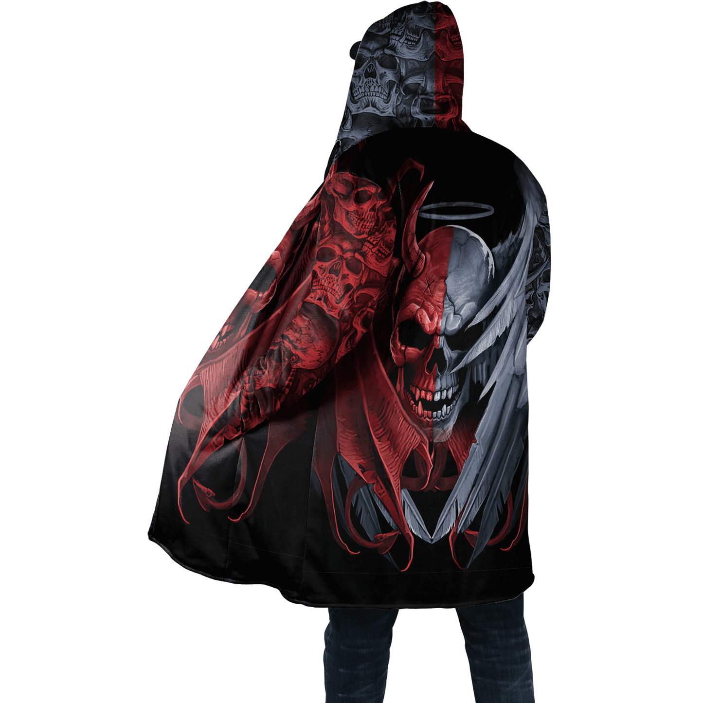 Tmarc Tee Gentle And Evil Skull 3D All Over Printed Unisex Shirts