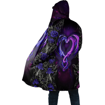 Tmarc Tee Dungeons and Dragons Couple 3D All Over Printed Shirts Purple