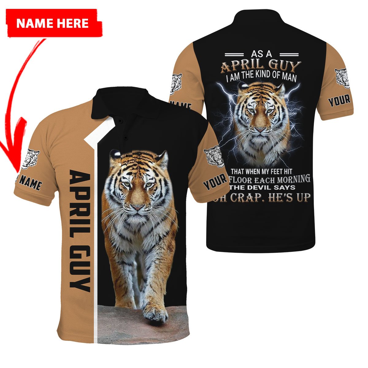 Customize Name April Tiger Hoodie For Men And Women PD17042101