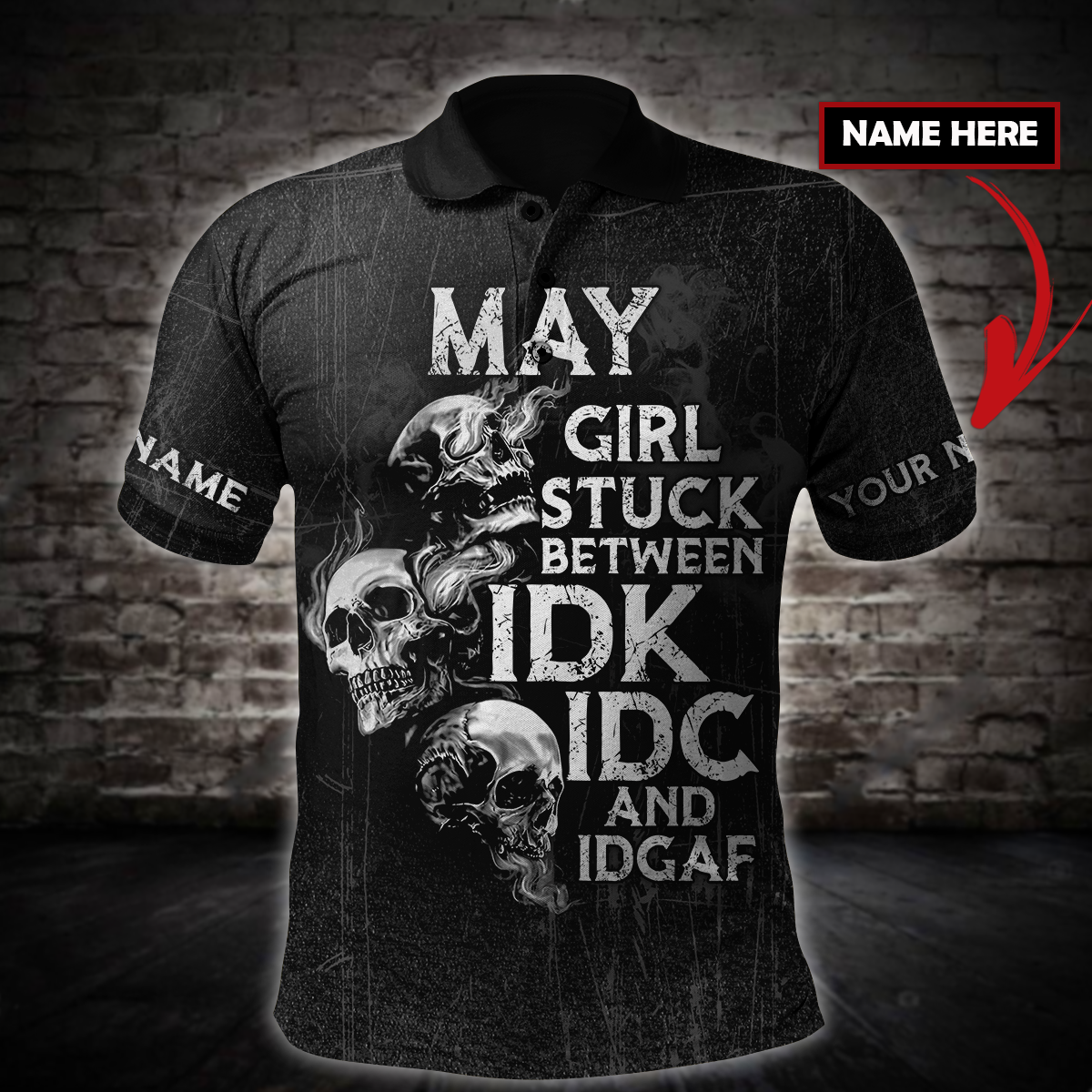 Customize Name Skull Hoodie For Men And Women TNA26042101