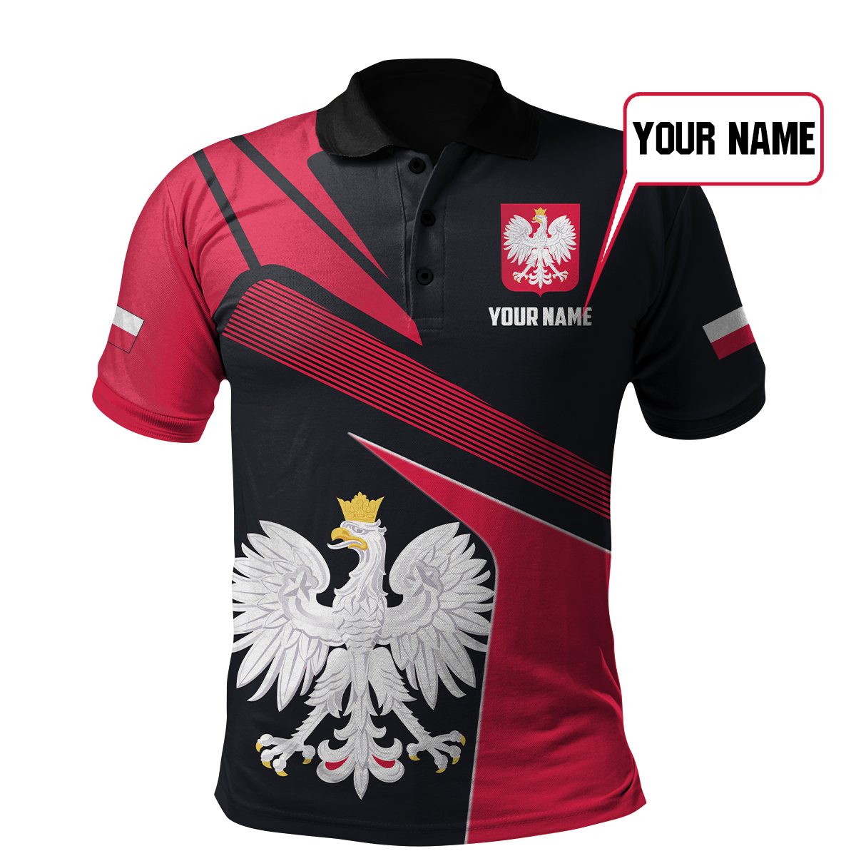 Personalized Polska 3D All Over Printed Unisex Hoodie