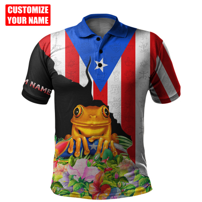 Customize Name Puerto Rico 3D All Over Printed Unisex Shirts